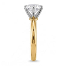 Afbeelding in Gallery-weergave laden, Ronde Echte Natuurlijke uit de a aarde gewonnen Diamant 3.52 Ct. Solitaire Ring Tweekleurig Sieraad