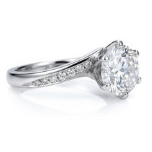 Afbeelding in Gallery-weergave laden, Ronde Diamanten jubileum ring 1,36 karaat sieraden Nieuw wit goud 14k