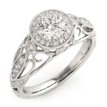 Afbeelding in Gallery-weergave laden, Ronde Diamanten verlovingsjubileum 1,10 karaat fancy ring WG 14K