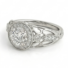 Afbeelding in Gallery-weergave laden, Ronde Diamanten verlovingsjubileum 1,10 karaat fancy ring WG 14K