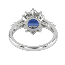 Afbeelding in Gallery-weergave laden, echte baguette saffier 2.50karaat ring profielweergave