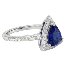 Afbeelding in Gallery-weergave laden, echte round saffier 1.50karaat ring close-up detail