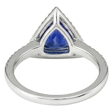 Afbeelding in Gallery-weergave laden, echte round saffier 1.50karaat ring profielweergave
