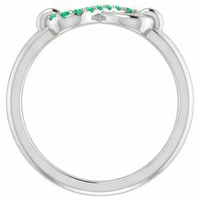 Afbeelding in Gallery-weergave laden, Ronde Emerald Belofte Ring Infinity 1 Karaat Witgoud 14K