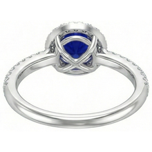 Afbeelding in Gallery-weergave laden, echte round saffier 3karaat ring profielweergave