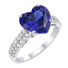 Afbeelding in Gallery-weergave laden, echte round diamant 4.50karaat ring zijaanzicht