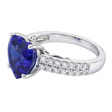 Afbeelding in Gallery-weergave laden, echte round diamant 4.50karaat ring bovenaanzicht