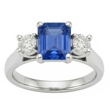 Afbeelding in Gallery-weergave laden, echte round diamant 2.50karaat ring zijaanzicht