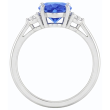 Afbeelding in Gallery-weergave laden, echte round diamant 1.75karaat ring met diamantaccenten