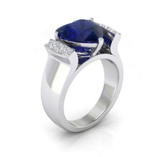 Afbeelding in Gallery-weergave laden, echte round diamant 3.50karaat ring bovenaanzicht