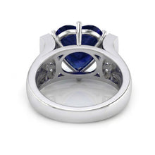 Afbeelding in Gallery-weergave laden, echte round diamant 3.50karaat ring profielweergave