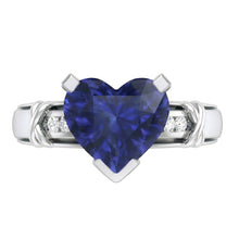 Afbeelding in Gallery-weergave laden, echte round diamant 3karaat ring zijaanzicht