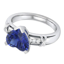 Afbeelding in Gallery-weergave laden, echte round diamant 3karaat ring bovenaanzicht