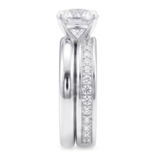 Afbeelding in Gallery-weergave laden, Ronde Natuurlijke uit de aarde gewonnen Diamanten Jubileum Ring Set 3 Karaat Prong Gezet Witgoud 14K