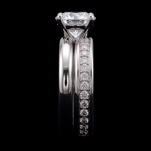 Afbeelding in Gallery-weergave laden, Ronde Natuurlijke uit de aarde gewonnen Diamanten Jubileum Ring Set 3 Karaat Prong Gezet Witgoud 14K
