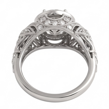 Afbeelding in Gallery-weergave laden, Ronde Natuurlijke uit de aarde gewonnen Diamanten Verlovings- Jubileumring Vintage Stijl 2 Karaat Witgoud 14K