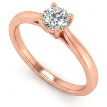 Afbeelding in Gallery-weergave laden, echte round diamant 0.75karaat ring close-up detail