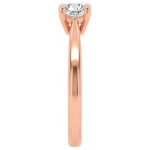 Afbeelding in Gallery-weergave laden, echte round diamant 0.75karaat ring bovenaanzicht