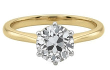 Afbeelding in Gallery-weergave laden, echte round diamant 1.50karaat ring zijaanzicht