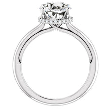 Afbeelding in Gallery-weergave laden, Ronde Oud Mijn Slijpvorm Echte Natuurlijke uit de aarde gewonnen Diamanten Ring 4 Prong Gezet Goud 6.50 Karaat