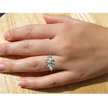 Afbeelding in Gallery-weergave laden, Trouwring met ronde oudgeslepen natuurlijke uit de aarde gewonnen diamant, 5 karaat, dames, goud