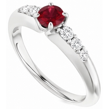 Afbeelding in Gallery-weergave laden, echte round diamant 1karaat ring close-up detail