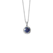 Afbeelding in Gallery-weergave laden, Ronde Sri Lanka Sapphire Diamond Vrouwen Ketting Hanger 2.20 Ct. - harrychadent.nl