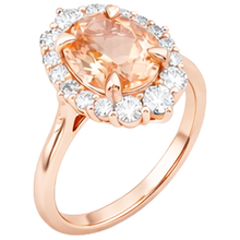 Afbeelding in Gallery-weergave laden, echte round morganiet 15karaat ring profielweergave