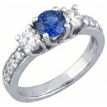 Afbeelding in Gallery-weergave laden, echte round diamant 2.50karaat ring zijaanzicht