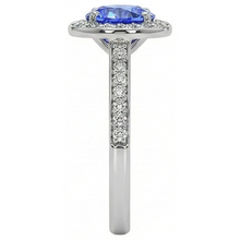 Afbeelding in Gallery-weergave laden, echte round saffier 2karaat ring band detail