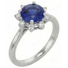 Afbeelding in Gallery-weergave laden, echte round diamant 3karaat ring close-up detail