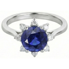 Afbeelding in Gallery-weergave laden, echte round diamant 3karaat ring vooraanzicht