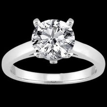 Afbeelding in Gallery-weergave laden, Ronde diamanten Solitaire vrouwen verlovingsring wit goud 3,01 Ct. - harrychadent.nl