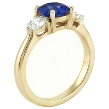Afbeelding in Gallery-weergave laden, echte round diamant 2karaat ring bovenaanzicht
