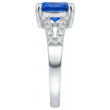 Afbeelding in Gallery-weergave laden, echte round diamant 2karaat ring bovenaanzicht