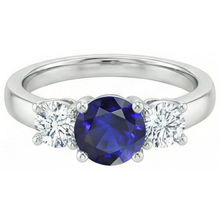 Afbeelding in Gallery-weergave laden, echte round diamant 1.75karaat ring zijaanzicht