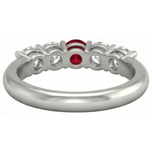 Afbeelding in Gallery-weergave laden, echte round diamant 1.50karaat ring met diamantaccenten