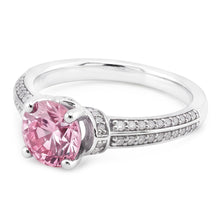 Afbeelding in Gallery-weergave laden, Ronde roze saffier edelsteen ring van 1,41 ct