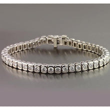 Afbeelding in Gallery-weergave laden, Ronde Echt Diamanten Halve Ring Set Tennisarmband 4,90 Karaat Sieraden Nieuw