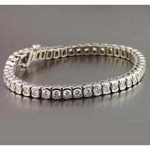 Afbeelding in Gallery-weergave laden, Ronde Echt Diamanten Halve Ring Set Tennisarmband 4,90 Karaat Sieraden Nieuw