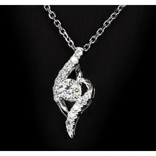 Afbeelding in Gallery-weergave laden, Ronde Echt Diamanten Hanger 0,66 Karaat Witgoud 14K