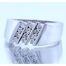 Afbeelding in Gallery-weergave laden, Ronde Echt Diamanten Jubileumband Dikke Schacht Wit Goud 14K 1,20 Karaat