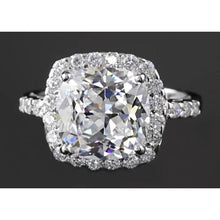 Afbeelding in Gallery-weergave laden, Ronde Echt Diamanten Jubileumring 5 Karaats Halo-Instelling