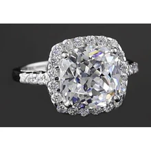Afbeelding in Gallery-weergave laden, Ronde Echt Diamanten Jubileumring 5 Karaats Halo-Instelling