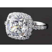 Afbeelding in Gallery-weergave laden, Ronde Echt Diamanten Jubileumring 5 Karaats Halo-Instelling