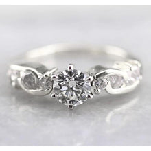 Afbeelding in Gallery-weergave laden, Ronde Echt Diamanten Verlovingsring 1,50 Karaat Witgoud 14K
