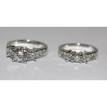 Afbeelding in Gallery-weergave laden, Ronde Echt Diamanten Verlovingsring Set 4.95 Karaat Witgoud 14K