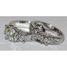 Afbeelding in Gallery-weergave laden, Ronde Echt Diamanten Verlovingsring Set 4.95 Karaat Witgoud 14K