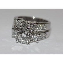 Afbeelding in Gallery-weergave laden, Ronde Echt Diamanten Verlovingsring Set 4.95 Karaat Witgoud 14K
