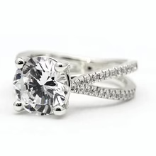 Afbeelding in Gallery-weergave laden, Ronde Echt Diamanten Verlovingsring